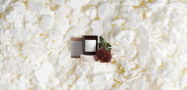 soy candles with crystals