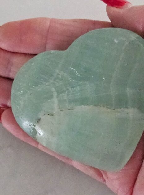 Pistachio Calcite Heart