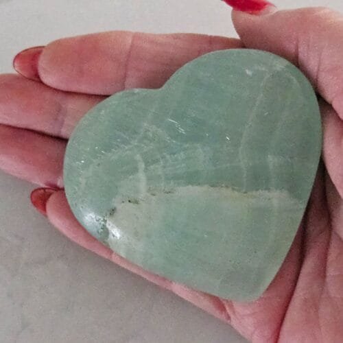 Pistachio Calcite Heart