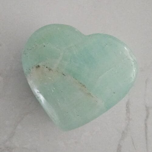 Pistachio Calcite Heart