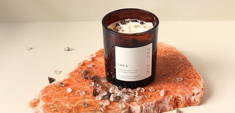 crystal infused candles