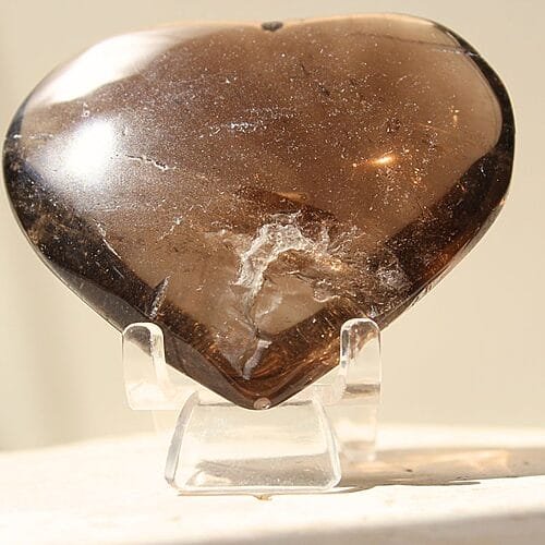 Smoky Quartz Crystal Heart
