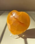 Honey Calcite Heart