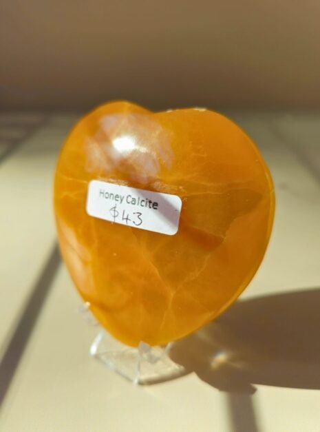 Honey Calcite Heart Honey Calcite Heart