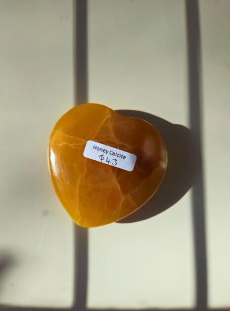 Honey Calcite Heart Honey Calcite Heart