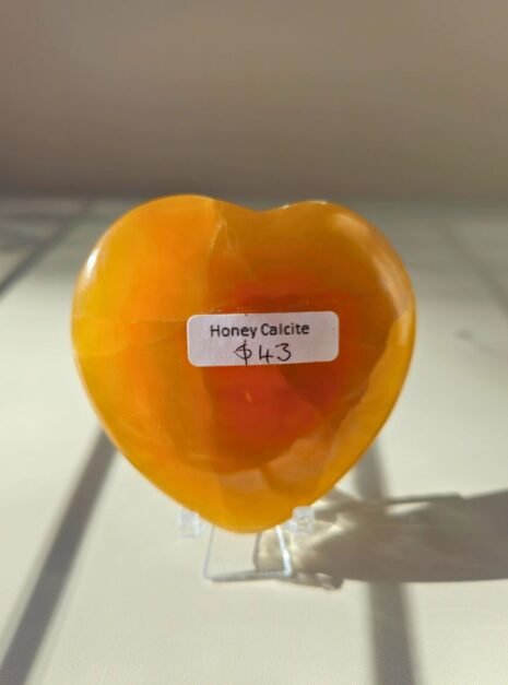 Honey Calcite Heart Honey Calcite Heart