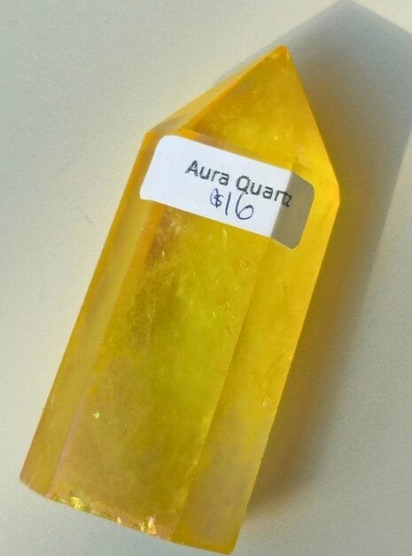 Yellow Aura Quartz Tower