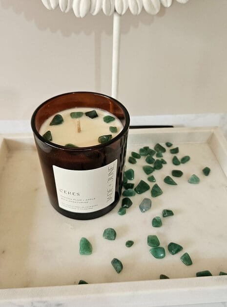 Ceres Candle with Aventurine Crystals Ceres Candle Bundle