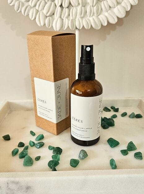 Ceres Room Spray with Aventurine Crystals | Jade + June Ceres Candle Bundle