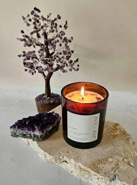 Luna Soy Crystal Candle | Jade + Jun e Luna Candle Bundle