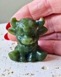 Jade Highland Cow Carving
