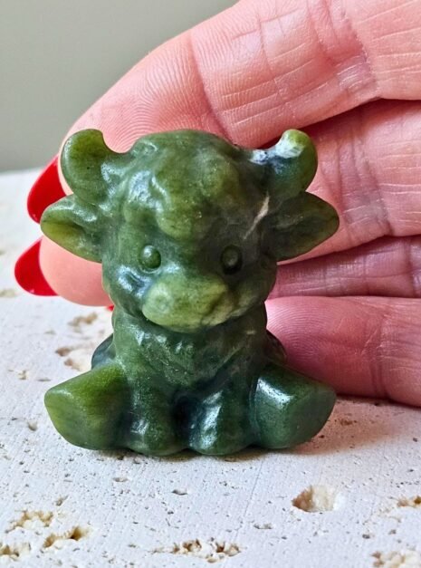 Jade Highland Cow Carving Jade Highland Cow Carving