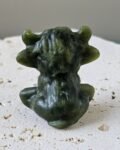 Jade Highland Cow Carving
