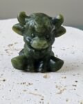 Jade Highland Cow Carving