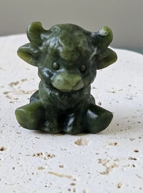 Jade Highland Cow Carving Jade Highland Cow Carving