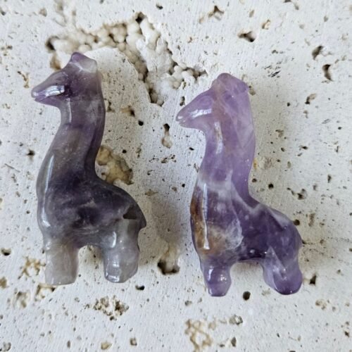 Amethyst Giraffe Carvings