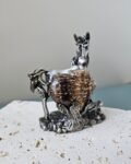 Chocolate Calcite Heart on Unicorn Stand
