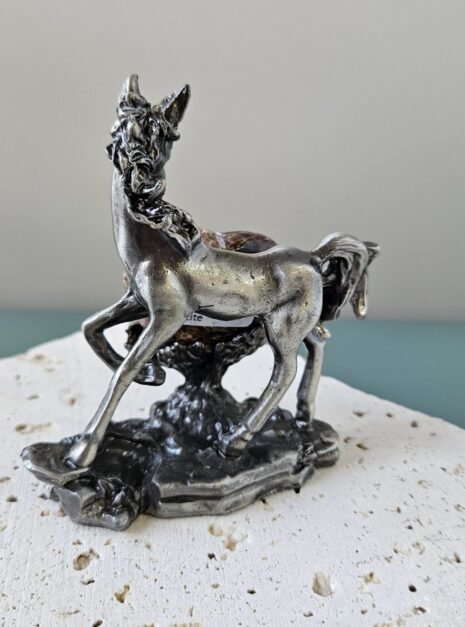 Chocolate Calcite Heart on Unicorn Stand Chocolate Calcite Heart on Unicorn Stand