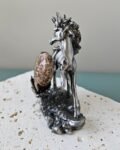 Chocolate Calcite Heart on Unicorn Stand