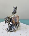 Chocolate Calcite Heart on Unicorn Stand