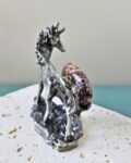 Chocolate Calcite Heart on Unicorn Stand