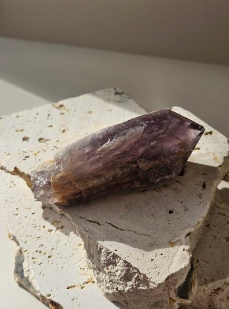 Bahia Amethyst 6 Bahia Amethyst point seen from the side, full height in frame
