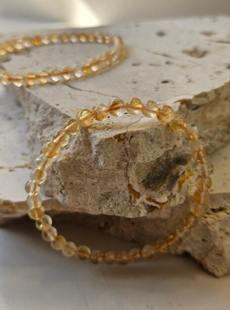 Citrine Small Bead Bracelet 3 Citrine Bead Bracelet
