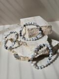 Three Rainbow Moonstone bracelets side by side
