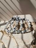 Three Rainbow Moonstone bracelets grouped together