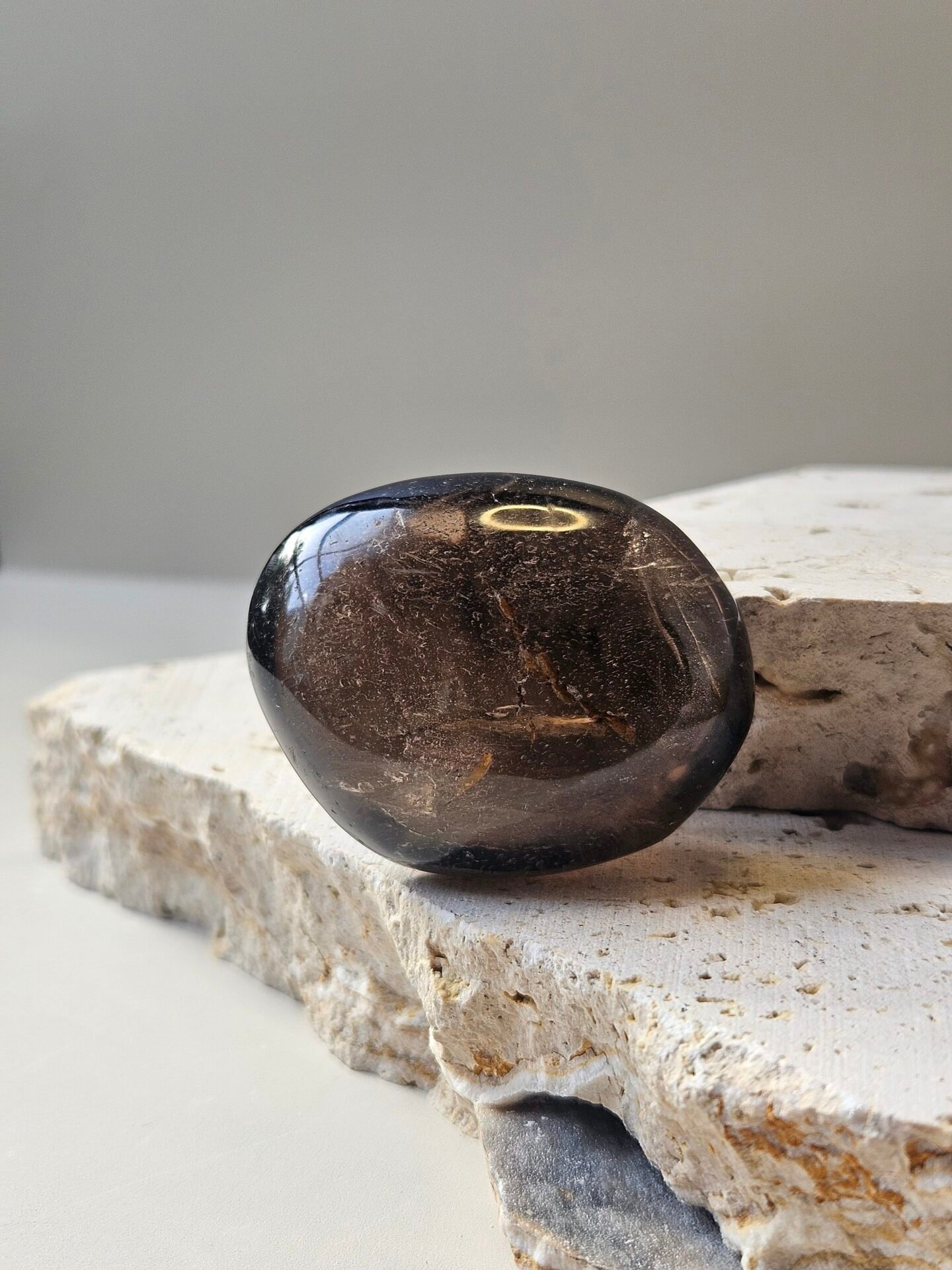 Smoky Quartz Palm Stone 1 Smoky Quartz Palm Stone