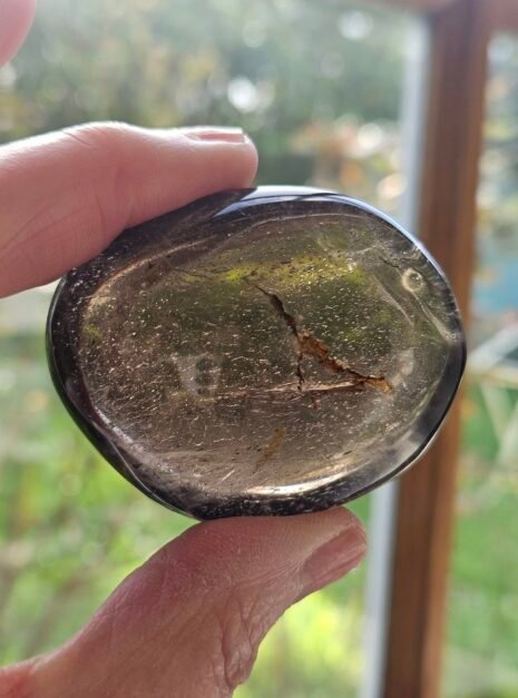 Smoky Quartz Palm Stone 4 Smoky Quartz Palm Stone